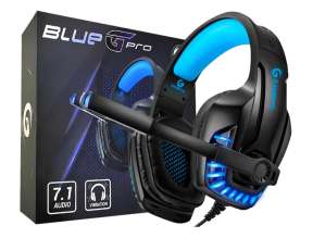 AURICULAR GAMBYTE G PRO, COLOR BLUE, GAMING 7.1, CON MICROFONO, ENTRADA USB, LUZ LED AZUL, PARA JUEGOS, ALMOHADILLAS SUAVES (GI-BLUEG-KT)