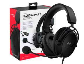 AURICULAR HYPERX CLOUD ALPHA S GAMING, CON MICROFONO, CONEXION MINI JACK 3.5 MM, CONTROL DE VOLUMEN, ALMOHADILLAS SUAVES, COLOR NEGRO (HX-HSCAS-BK/WW)