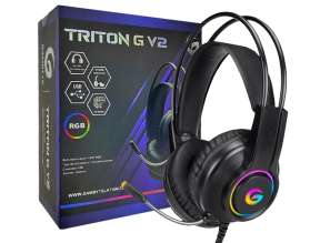 AURICULAR GAMBYTE TRITON G-V2, COLOR NEGRO, GAMING 5.1, CON MICROFONO, ENTRADA USB, LUZ LED RGB, PARA JUEGOS, ALMOHADILLAS SUAVES (GI-TRITONGV2-MR)