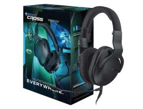 AURICULAR ROCCAT CROSS GAMING, CON MICROFONO, CONEXION JACK, CONTROL DE VOLUMEN, ALMOHADILLAS SUAVES, C/ NEGRO (ROC-14-510)