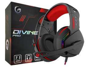 Auricular Gambyte Divine Gaming 7.1 (gi-divineg) Con Microfono, Interfaz Usb, Led Rgb, Rojo
