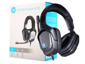 AURICULAR HP H220 GAMING, CON MICROFONO, CONEXION A USB, CONTROL DE VOLUMEN, ALMOHADILLAS SUAVES, COLOR NEGRO (8AA11AA#ABM)