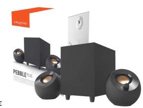 Parlante Creative Pebble Plus (51mf0480aa000) Subwoofer De 2.1, Interfaz Usb, Negro