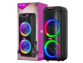 PARLANTE MAXTRON CONCORD MX333V, 2 BOCINAS 8 PULGADAS + 1 MICROFONO, CON RGB PUERTO USB, SD, FM, BLUETOOTH, CONTROL REMOTO, 1600W (MX.333V)