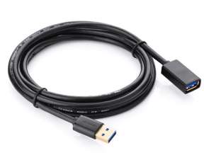 Cable De Puerto Usb 3.0 Macho -- A -- Puerto Usb Hembra, Ugreen, Velocidad De Tranferencia 5 Gbps, 2 Metros, Color Negro (10373)