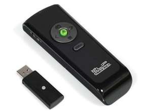 Klip, Control Remoto Con Puntero LÁser Incorporado, 5 Botones Para Controlar Las Presentaciones, Alcance De Hasta 20 Metros, Color Negro (kps-010)