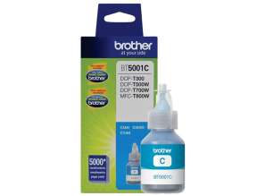 TINTA BROTHER 5001C, COLOR CIAN BT5001C, PARA EQUIOPS BROTHER T300, T500W, T800W (BT5001C)