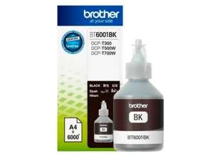 TINTA BROTHER 6001BK COLOR NEGRO BT6001BK , PARA EQUIPOS BROTHER T300, T500W, T800W (BT6001BK)