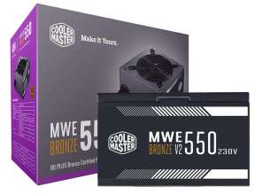 FUENTE DE PODER COOLER MASTER 550W BRONZE 80 PLUS -MWE, ATX NO MODULAR NEGRO (MPE-5501-ACAAB-US)