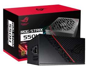 FUENTE DE PODER ASUS ROG STRIX 550W ATX, GOLD 80 PLUS, FULL MODULAR, COLOR NEGRO (90YE00A2-B0AA00)