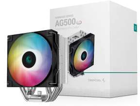 COOLER PARA PROCESADOR, DEEPCOOL AG500 ARGB, 157X129X136MM, RODAMIENTO HIDRAULICO, 1 VENTILADOR, MATERIAL DE ALUMINIO (R-AG500-BKANMN-G)