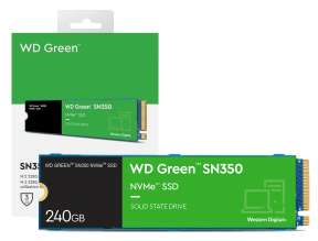 DISCO SOLIDO SSD M.2 PCIE WESTER DIGITAL 240GB SN350, 2280, GEN3, NVME, UNIDAD INTERNA ESTADO SOLIDO, PARA PC, LAPTOP, LECTURA 2400MB/S(WDS240G2G0C)