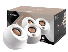 PARLANTE CREATIVE PEBBLE 4.4 WATTS,COLOR BLANCO, INTERFAZ USB, FRECUENCIA 100 HZ -17000 KHZ, (51MF1680AA001)