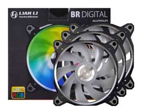 COOLER PARA CASE LIAN LI BORA DIGITAL BLACK (PACKX3) | 120MM | ARGB | (BR DIGITAL-3R B)