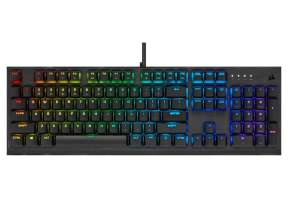TECLADO CORSAIR GAMING MECANICO K60 RGB PRO LOW PROFILE COLOR NEGRO, (CH-910D018-NA)