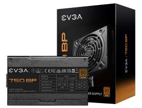 FUENTE DE PODER EVGA 750W BP ATX, BRONZE 80 PLUS, CABLE FLAT, COLOR NEGRO (100-BP-0750-K1)