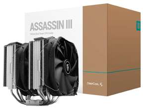 COOLER PARA PROCESADOR, DEEP COOL ASSASSIN III, 165X140X161MM, RODAMIENTO DINAMICO FLUIDO, 2 VENTILADORES, MATERIAL DE ALUMINIO (DP-GS-MCH7-ASN-3)