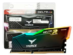 Memoria Ram Teamgroup Ddr4 16gb (8gbx2) T-force Delta (tf3d416g3600hc18jdc01) 3600 Mhz, Negro