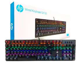 TECLADO HP GAMING MECANICO GK100 | SWITCH MARRON | LED - RGB (GKHPGK100S)