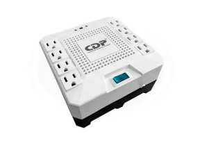 Estabilizador Cdp1800va, 8 Tomas (r-avr1808i) Nema 5-15r Con Proteccion Avr De Sobretension, Dimensiones16.00x8.40x16.60 Cm, Indicador Led