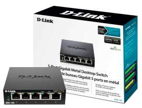 SWITCH D-LINK 5 PUERTOS, GIGAABIT 10/100/1000 MBPS  ( DGS-105 )