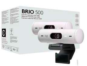 Camara Logitech Brio 500, Blanco, Microfono Incorporado, Conexion Usb-c, Resolucion Full Hd 1080p, Lente De Cristal, 4 Mega Pixel (960-001426)