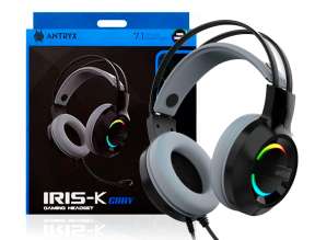 Audifono Antryx Iri-k (agh-7100kgy) Con Microfono, Negro
