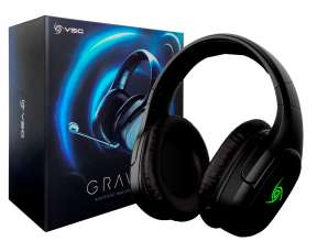 Auricular Inalambrico Vsg Gaming Gravity (vg-wh807-blk) Con Microfono, Interfaz Usb, Rgb, Negro