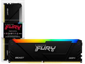 MEMORIA RAM KINGSTON FURY DDR4 8GB BEAST (KF436C17BB2A/8) 3600 MHZ | NEGRO | RGB