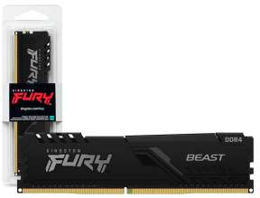 MEMORIA RAM KINGSTON FURY DDR4 8GB BEAST (KF436C17BB/8) 3600 MHZ | NEGRO