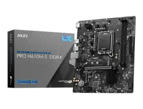 Placa Madre Msi H610m-s Pro (pro H610m-s Ddr4) Socket Lga 1700, Ram Ddr4 Buss 3200mhz, 14va, 13va, 12va Gen.