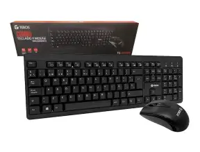 Combo Inalambrico 2 En Uno Teros Inalambrico 4061n (te-4061n) Teclado, Mouse, 1000 Dpi, Negro