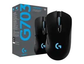 Mouse Inalambrico Logitech Gaming G703 Lightspeed (910-005638) Hasta 25.600 Dpi, Receptor Usb, 6 Botones