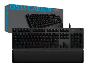 Teclado Gamer Logitech G513 Carbon (920-009322) Mecanico, Switch Brown, Led Rgb, Negro