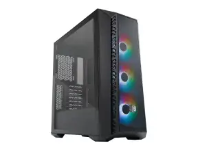 Case Cooler Master Masterbox 520 Mesh S/fuente (mb520-kgnn-s00) 3 Ventiladores, Led Argb, Negro