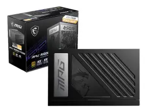 Fuente De Poder Msi 1000w Mpg A1000g (mpg A1000g Pcie5) Atx, 80 Plus Gold, Modular, Negro, Pcie 5