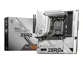 Placa Madre Msi B650m Project-zero (911-b650m-project-zero) Socket Am5, Ram Ddr5 Buss 7600oc Mhz, Blanco, Wifi 6e