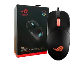 Mouse Asus Rog Strix Impact Iii Gaming | Negro | Led- Rgb (90mp0300-bmaa00)