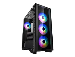 Case Deepcool Matrexx 50 4f S/fuente (dp-atx-matrexx50-ar-4f-ne) Panel De Vidrio, 4 Ventiladores, Led Rgb, Negro