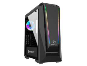 Case Gambyte Ryven S/fuente (gta80818a) Panel De Vidrio, 1 Ventilador, Led Argb, Negro