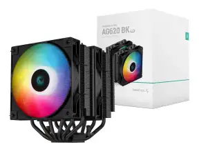 Cooler Para Procesador Deepcool Ag620 Argb (r-ag620-bkanmn-g-1) 2 Ventiladores, 120 Mm, Led Argb
