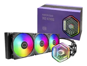 Sistema De Enfriamiento Liquido Cooler Master Masterliquid 360 Atmos (mlx-d36m-a25pz-r1) 3 Ventiladores, 360mm, Led Argb