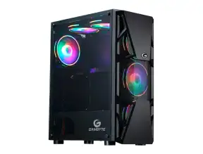 Case Gambyte Cyclop Fuente 600w (cf-cl3303) Panel De Vidrio, 4 Ventiladores, Led Argb, Negro