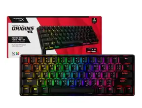 Teclado Gamer Hyperx Alloy Origins 60 (4p5n4aa#aba) Mecanico, Switch Red, Led Rgb, Negro