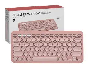 Teclado Inalambrico Logitech Pebble Keys Rosa, Bt, EspaÑol  (920-011785)