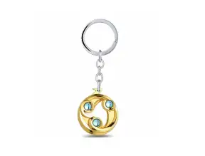 Llavero Dota Evasion Gold, Color Oro, 2 Esferas Celestes Incrustada, 2 Mod (evasion Gold)