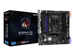Placa Madre Asrock B760m Pg Riptide Wifi (90-b760m-pg-riptidewifi) Socket Lga 1700, Ram Ddr5 Buss 7200oc Mhz, 14va, 13va, 12va Gen, Rgb