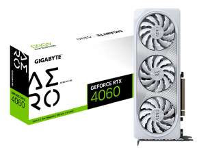 Tarjeta De Video Gigabyte Rtx 4060 Aero Oc 8gb Gddr6 (gv-n4060aero-oc-8gb) Geforce Nvidia 128 Bits, White, 3 Ventiladores