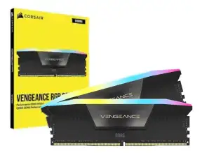 Memoria Ram Corsair Ddr5 32gb (16gbx2) Vengeance Rgb (cmh32gx5m2b6400c36) 64000 Mt/s, Cl36, Negro, Rgb