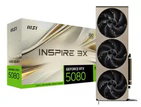 Tarjeta De Video Msi Rtx 5080 Inspire 3x Oc 16gb Gddr7 (g5080-16i3c) Geforce Nvidia 256 Bits, 3 Ventiladores